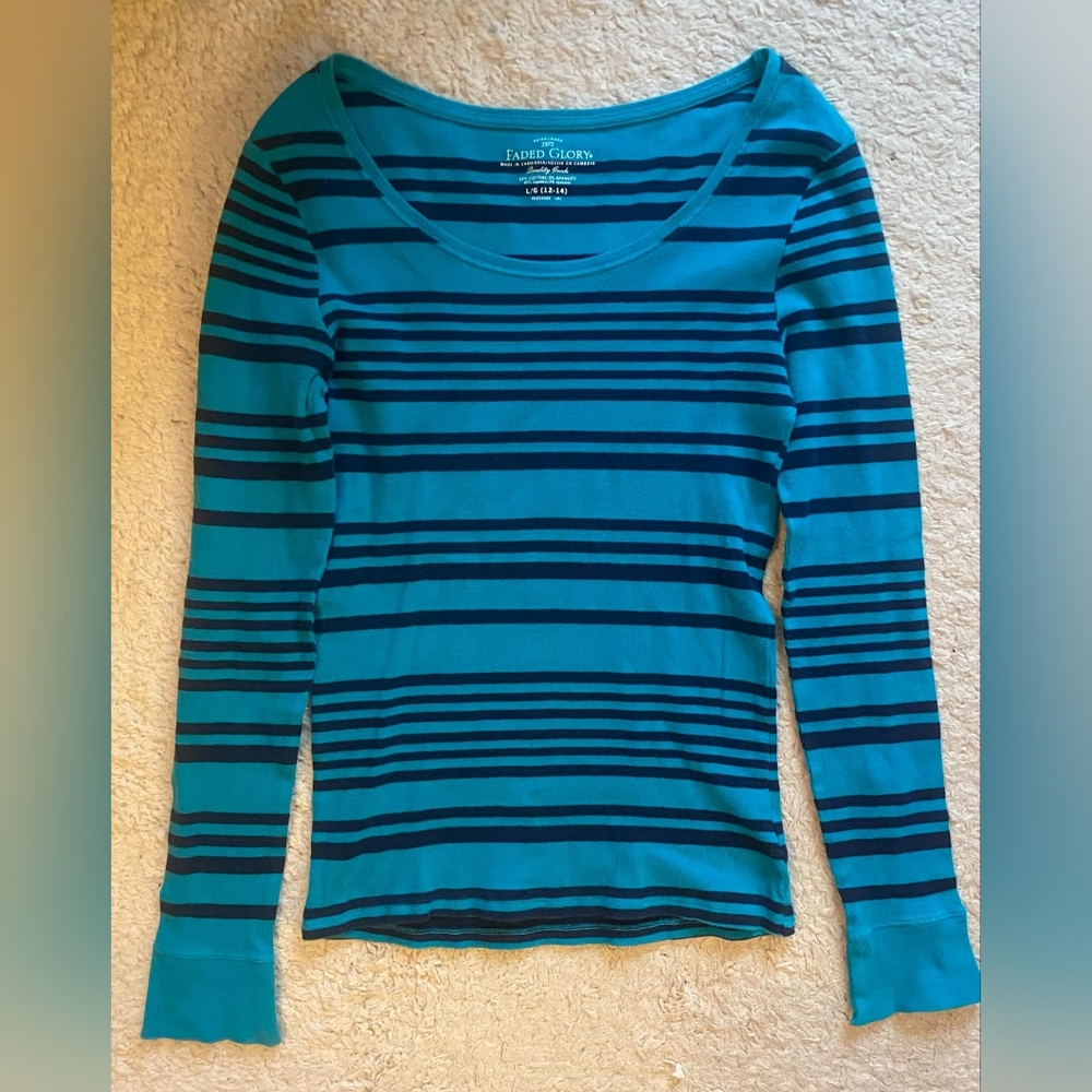 Y2K stripped shirt